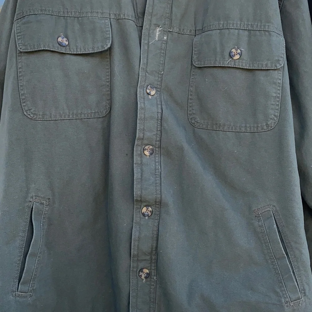 Outdoor Life Men’s 100% Durable Cotton Jacket/Shirt-Fleece Sherpa Lining XXL